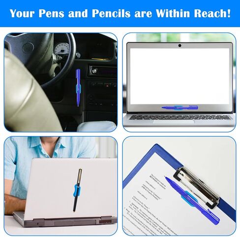 48 Pcs Adhesive Pen Holder, Upgraded Adhesive Pencil Holder for Desk, Flexible Silicone Pencil Holders Grips Clip for Desk Wall Clipboard, Office Classroom Essentials Teacher Supplies ChristmasSmall G in Kuwait