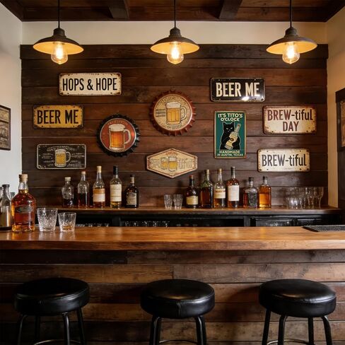 لافتات بار مضحكة IT'S TITO'S O'CLOCK ملصق قطة سوداء رجل كهف علامة بار عتيقة شريط تسجيل جدار ديكور 12 بوصة * 8 بوصة علامات مضحكة للرجل ديكور كهف ملصقات شقة جامعية للرجال هدايا كحولية أشياء رائعة لغرفتك in Kuwait