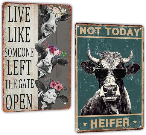 2 Pack Chicken Gifts Vintage Funny Chicken Tin Sign Metal for Home Farm Chicken Coop Outdoor Garden 8 x 12 Inches in Saudi Arabia