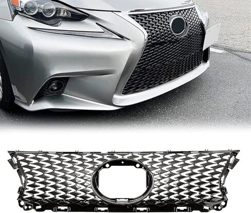 ECOTRIC Front Upper Bumper Grille Grill Compatible with 2014-2016 Lexus IS200t IS250 IS350 F Sport LX1200152 5311253061 Gray in Saudi Arabia