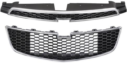 DOTCOM Front Bumper Mesh Grille Insert Compatible with Chevy Silverado 1500 Hybrid 09-13/ Fit Chevy Silverado 1500 XFE 10-13/ Fit Chevy Silverado 1500 LS LT LTZ WT 07-13 25810707, 19303978 Black in Kuwait