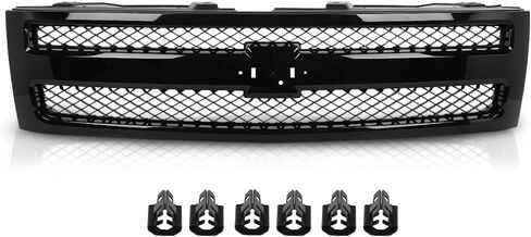 DOTCOM Front Bumper Mesh Grille Insert Compatible with Chevy Silverado 1500 Hybrid 09-13/ Fit Chevy Silverado 1500 XFE 10-13/ Fit Chevy Silverado 1500 LS LT LTZ WT 07-13 25810707, 19303978 Black in Saudi Arabia