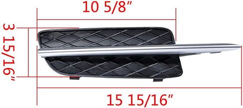 Car Front Lower Insert Engine Protect Frame Bumper Grill Fog Light Grilles Cover w/Silver Trim Compatible with BMW X5 E70 2007-2010 Pre-facelift 51117159593, 51117159594 in Kuwait