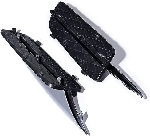 Car Front Lower Insert Engine Protect Frame Bumper Grill Fog Light Grilles Cover w/Silver Trim Compatible with BMW X5 E70 2007-2010 Pre-facelift 51117159593, 51117159594 in Kuwait