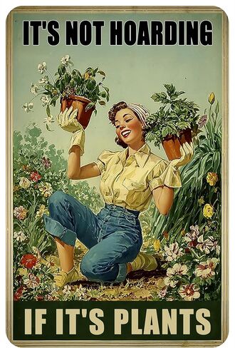 Plant Lovers Gifts Home Garden Decor Cool Gardening Accessories For Women Indoor Outdoor Metal Signs 8x12 Inch in Kuwait