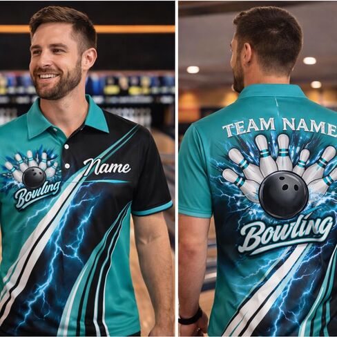 قميص بولو بولينج مخصص، قميص بولينج شخصي ثلاثي الأبعاد للفريق، قمصان بولينج مخصصة مع اسم الفريق، تصميم بولينج للتدخين in Kuwait