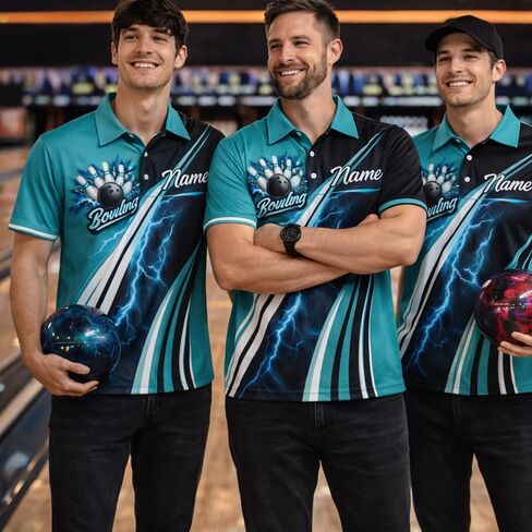 قميص بولو بولينج مخصص، قميص بولينج شخصي ثلاثي الأبعاد للفريق، قمصان بولينج مخصصة مع اسم الفريق، تصميم بولينج للتدخين in Kuwait