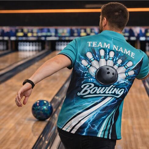 قميص بولو بولينج مخصص، قميص بولينج شخصي ثلاثي الأبعاد للفريق، قمصان بولينج مخصصة مع اسم الفريق، تصميم بولينج للتدخين in Kuwait
