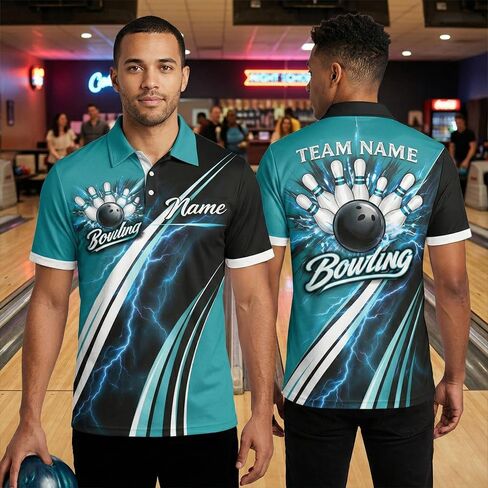 قميص بولو بولينج مخصص، قميص بولينج شخصي ثلاثي الأبعاد للفريق، قمصان بولينج مخصصة مع اسم الفريق، تصميم بولينج للتدخين in Kuwait