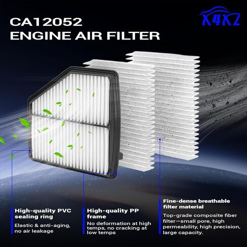 CA12052 80291-T5R-A01 Engine & Cabin Air Filter Set Compatible with 2016-2022 Honda HR-V HRV 1.8L Gas Replace#17220-51B-H00 80292-TYB-A51 WA10394 FDC11182 in Saudi Arabia