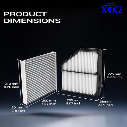 CA12052 80291-T5R-A01 Engine & Cabin Air Filter Set Compatible with 2016-2022 Honda HR-V HRV 1.8L Gas Replace#17220-51B-H00 80292-TYB-A51 WA10394 FDC11182 in Saudi Arabia