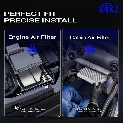 CA12052 80291-T5R-A01 Engine & Cabin Air Filter Set Compatible with 2016-2022 Honda HR-V HRV 1.8L Gas Replace#17220-51B-H00 80292-TYB-A51 WA10394 FDC11182 in Saudi Arabia