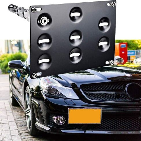 GTP خطاف سحب لوحة الترخيص متوافق مع Mercedes Benz 08-20 W204 W205 C-Class 10-20 W212 W213 E-Class 10-20 GLK GLC 12-19 W166 ML GLE Class، بدون حفر مجموعة نقل المصد الأمامي in Kuwait
