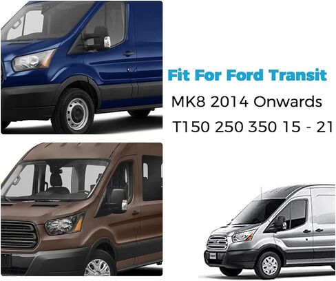 Wing Mirror Side Mirror Indicator Lamp Lens Cover Fit For Ford Transit T150 250 350 2015 2016 2017 2018 2019 2020 2021 MK8 2014 Onwards,Left Driver Side in Saudi Arabia