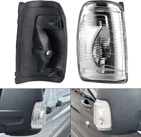 Wing Mirror Side Mirror Indicator Lamp Lens Cover Fit For Ford Transit T150 250 350 2015 2016 2017 2018 2019 2020 2021 MK8 2014 Onwards,Left Driver Side in Saudi Arabia