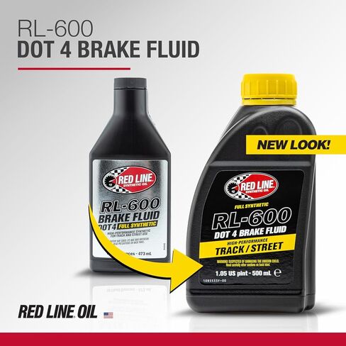 سائل الفرامل Red Line 90404 RL-600 عالي الأداء للمسار/الشارع DOT 4 - 500 ملليلتر in Saudi Arabia