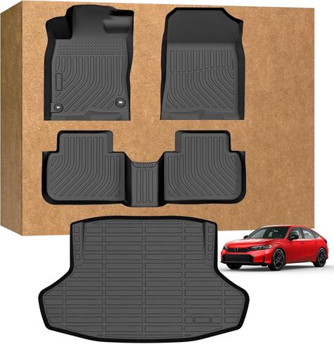 Floor Mats for Honda Civic Sedan 2022-2026 (Not for Hatchback or Hybrid), Heavy Duty TPE Waterproof Non-Slip All Weather Protection Custom, Floor Mats & Cargo Liner in Kuwait