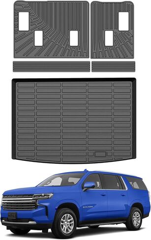 Mixsuper Cargo Liner for Chevy Suburban/GMC Yukon XL 2021-2026, All Weather Trunk Mat Backrest Mat TPE Back Seat Cover Protector for Suburban Yukon XL Accessories in Saudi Arabia
