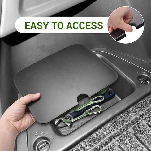 Rear Trunk Organizer Cover Compatible with 2023-2026 Honda Pilot 7&8 Seats Interior Accessories - Driver Side Trunk Storage Box Lid Cargo Cubby Hidden Compartment Tray, Black in Saudi Arabia