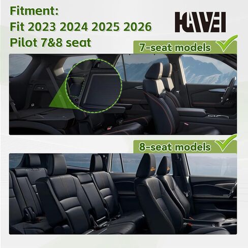 Rear Trunk Organizer Cover Compatible with 2023-2026 Honda Pilot 7&8 Seats Interior Accessories - Driver Side Trunk Storage Box Lid Cargo Cubby Hidden Compartment Tray, Black in Saudi Arabia