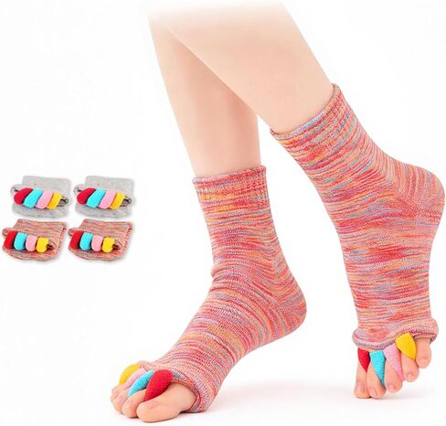 Toe Separator Socks for Yoga Women Men, Bunion Corrector Spacers Socks for Pain Relief & Circulation Improvement in Saudi Arabia