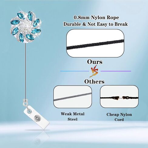 5Pcs Glitter Crystal Nurse Badge Reel Retractable Cute Bling Rhinestone Animal Butterfly Bear Flower Badge Holder Clip Gifts Nursing Student Medical Social Worker CNA RN ID Card Accessories in Saudi Arabia