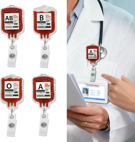 4 قطع من بكرة شارة الدم اللامعة القابلة للسحب - بكرة شارة القلب لاستئصال الدم، وأمراض القلب، ومحترفي EMS للمكتب والمستشفى in Kuwait