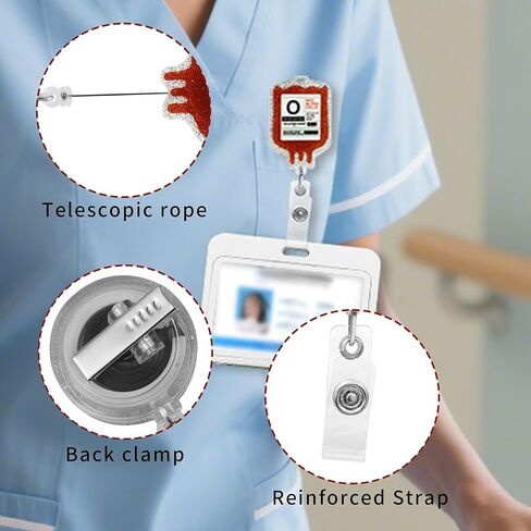 4 قطع من بكرة شارة الدم اللامعة القابلة للسحب - بكرة شارة القلب لاستئصال الدم، وأمراض القلب، ومحترفي EMS للمكتب والمستشفى in Kuwait