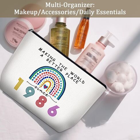 هدايا عيد الميلاد الأربعين لحقيبة مكياج المرأة الخاصة بها بعمر 40 عامًا، هدايا حفلات عيد الميلاد للأم، والزوجة، والأخت، والصديق، وعيد الأم، وحقيبة سفر صغيرة لمستحضرات التجميل للذكرى السنوية لعام 1986 (1986) in Kuwait