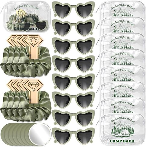 24 جهاز كمبيوتر شخصى الأخضر حكيم العروسة اقتراح الهدايا حقيبة مجموعة العازبة حزب تفضل مخيم باخ حقائب مستحضرات التجميل أكياس ماكياج واضحة النظارات الشمسية العلاقات الشعر Scrunchies المرايا الزفاف هدايا حفلات الزفاف in Kuwait