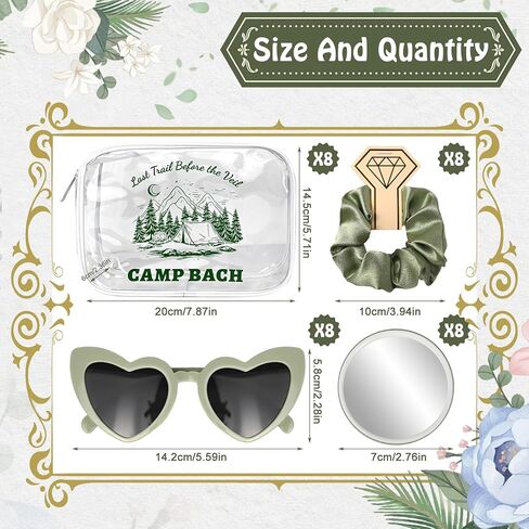 24 جهاز كمبيوتر شخصى الأخضر حكيم العروسة اقتراح الهدايا حقيبة مجموعة العازبة حزب تفضل مخيم باخ حقائب مستحضرات التجميل أكياس ماكياج واضحة النظارات الشمسية العلاقات الشعر Scrunchies المرايا الزفاف هدايا حفلات الزفاف in Kuwait