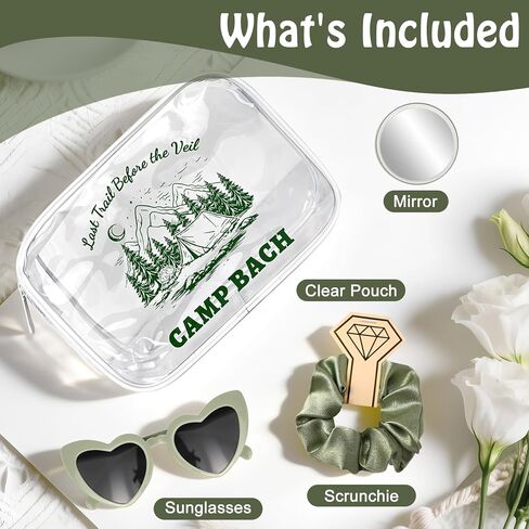 24 جهاز كمبيوتر شخصى الأخضر حكيم العروسة اقتراح الهدايا حقيبة مجموعة العازبة حزب تفضل مخيم باخ حقائب مستحضرات التجميل أكياس ماكياج واضحة النظارات الشمسية العلاقات الشعر Scrunchies المرايا الزفاف هدايا حفلات الزفاف in Kuwait