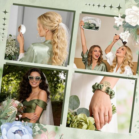 24 جهاز كمبيوتر شخصى الأخضر حكيم العروسة اقتراح الهدايا حقيبة مجموعة العازبة حزب تفضل مخيم باخ حقائب مستحضرات التجميل أكياس ماكياج واضحة النظارات الشمسية العلاقات الشعر Scrunchies المرايا الزفاف هدايا حفلات الزفاف in Kuwait