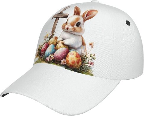 Easter Bunny Baseball Cap for Men Women, Funny Easter Hats Adjustable Rabbits Trucker Hats Sun Caps Unisex in Kuwait