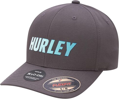 Hurley Men's Trucker Hat - H2O-Dri Stretch Curved Bill Skyridge Baseball Cap for Men - UPF 50+ Breathable Mens Ball Cap in Saudi Arabia