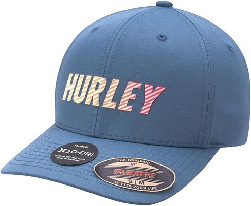 Hurley Men's Trucker Hat - H2O-Dri Stretch Curved Bill Skyridge Baseball Cap for Men - UPF 50+ Breathable Mens Ball Cap in Saudi Arabia