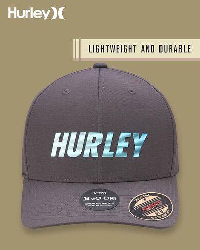 Hurley Men's Trucker Hat - H2O-Dri Stretch Curved Bill Skyridge Baseball Cap for Men - UPF 50+ Breathable Mens Ball Cap in Saudi Arabia
