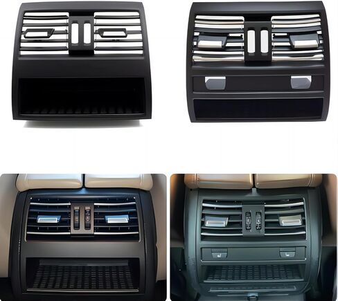 شبكة تهوية خلفية جديدة لتكييف الهواء تناسب الهواء 64229172167 64229158312 لسيارة BMW F10 2010-2016 F11 2012-2013 F18 2011-2013 (أسود B) in Kuwait