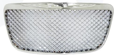 Front Bumper Grille Replacement, Compatible with 2011-2014 Chrysler 300C, Mesh Style Chrome ABS Front Grill Assembly, 1PC in Kuwait