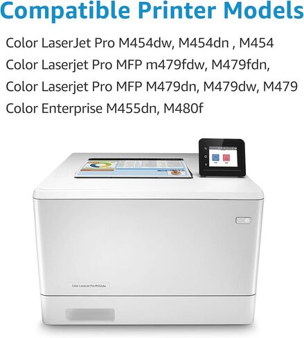 414A Toner Cartridges 4 Pack(with Chip) Replacement for HP 414A Toner 414X W2020a, Compatible with HP Color Laserjet Pro MFP M479fdw M479fdn M454dw M454dn M480f Printer (Black Yellow Cyan Magenta) in Kuwait