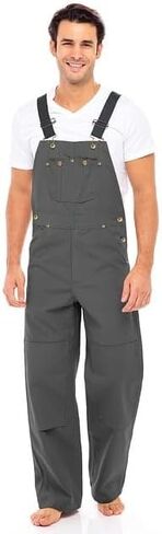 Skylinewears Men's Heavy-Duty Duck Bib Overalls – Relaxed Fit Work Dungarees, Durable Cotton Canvas with Adjustable Straps in Saudi Arabia