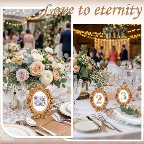 24 قطعة 2 × 3 بوصة إطار صورة صغير من الراتنج مع حامل لعرض جدار الطاولة، إطار صورة صغير من الراتنج العتيق الباروكي لحفلات الزفاف وأعياد الميلاد وديكور المنزل الفيكتوري in Kuwait