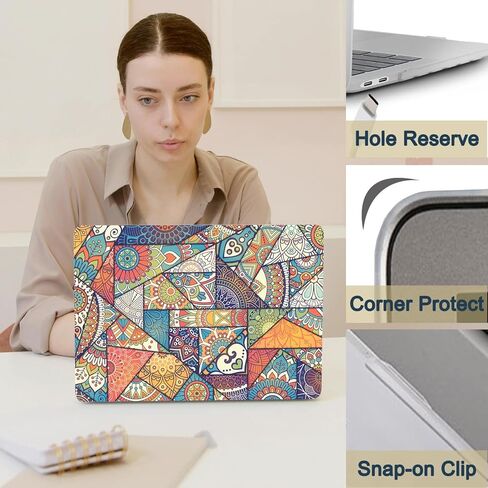 حافظة صلبة متوافقة مع حافظة MacBook Air 13 بوصة الجديدة 2020 2019 2018، موديل A2337 M1 A2179 A1932 مع شاشة Retina ومعرف اللمس، غطاء حافظة من البلاستيك الصلب غير اللامع - غريب in Kuwait