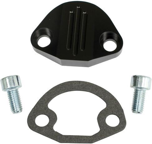 Billet Fuel Pump Block-Off withHardware, Black in Saudi Arabia