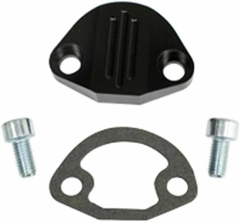 Billet Fuel Pump Block-Off withHardware, Black in Saudi Arabia