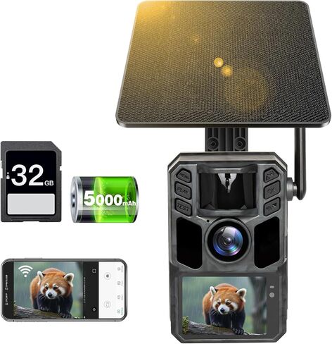 WiFi Trail Camera Solar Rechargable (Black) in Kuwait