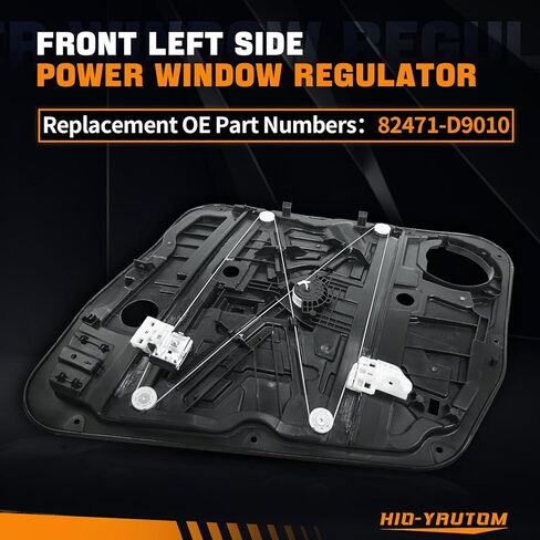 82471-D9010 منظم نوافذ الطاقة الأمامي الأيسر للسائق مع لوحة بدون محرك متوافق مع Kia Sportage 2017 2018 2019 2020 2021 بديل لـ 82471-D9010 in Kuwait