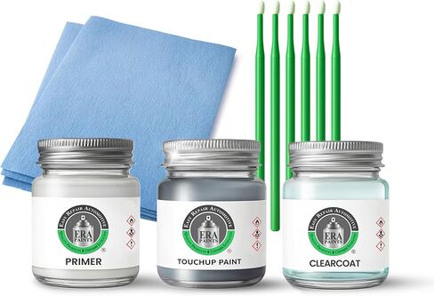 ERA Paints - 400 - Steel Gray Metallic for BMW Exact OEM Color Match Automotive Touch Up Paint for Cars - Scratch & Chip Repair for Metal & Plastic - Premium Kit - Made in USA in Kuwait