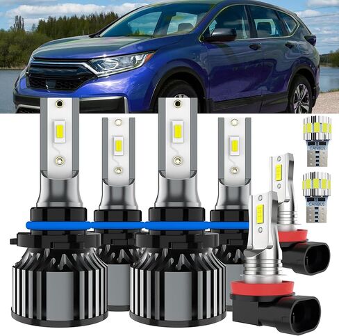 لمبات مناسبة لسيارة Toyota RAV4 2013-2015، عوارض عالية + عوارض منخفضة + مصابيح ضباب + مجموعة مصابيح لوحة الترخيص، سطوع 400% 6000K ضوء أبيض، استبدال مباشر، Plug-N-Play، 8 عبوات in Kuwait