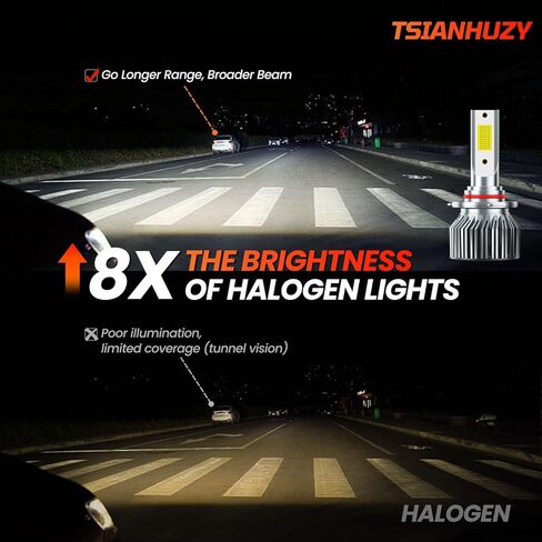 For Ford F150 2015-2023 Light Bulbs, 600% Brightness High/Low Beam Bulbs Kit, 6500K White, 40000LM Powersports Bulbs with Fan,4PCS in Saudi Arabia